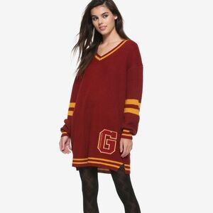 Harry Potter Gryffindor long sleeve knit sweater dress tunic